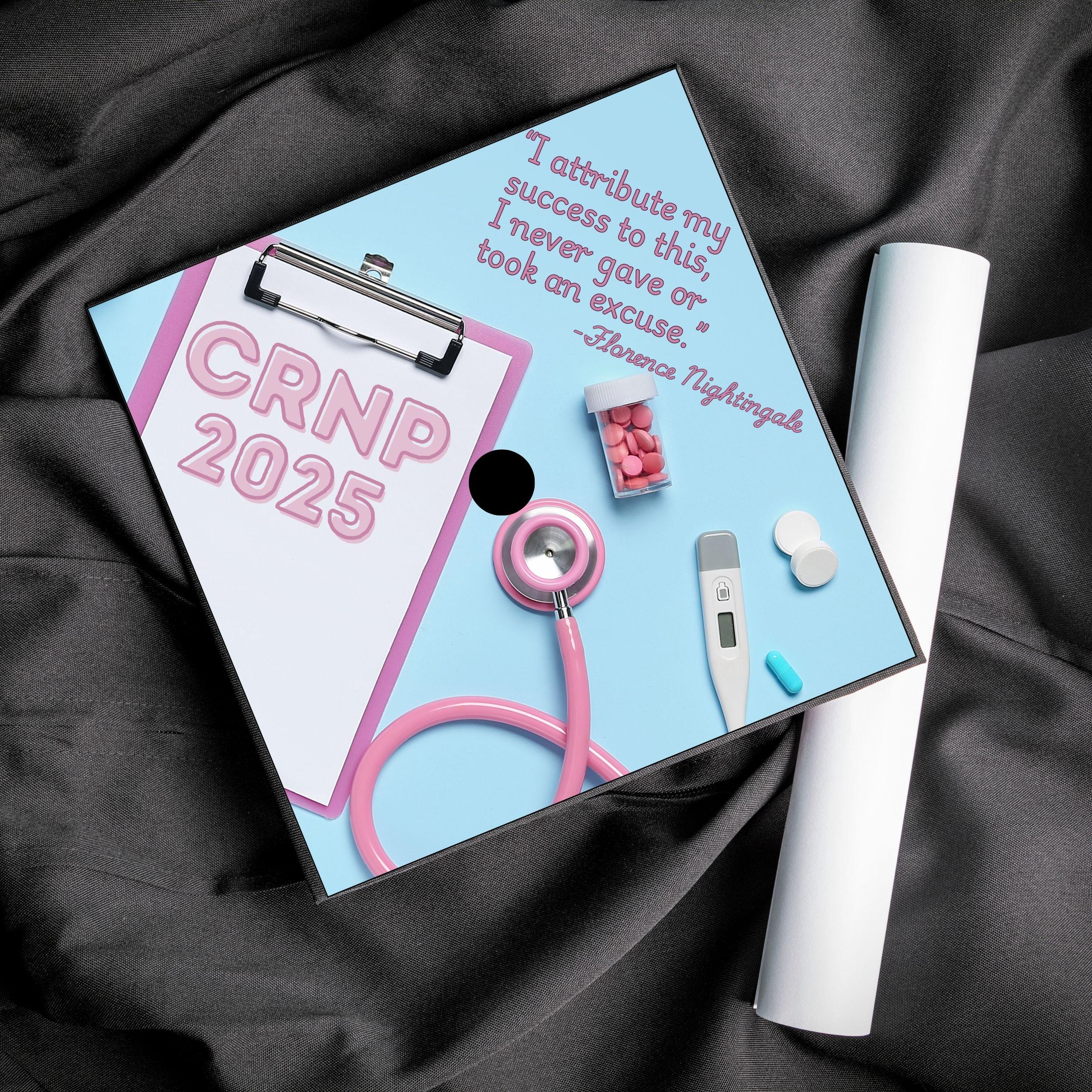 Printable Graduation Cap Topper, DIY Nurse Practitioner Grad Cap ...