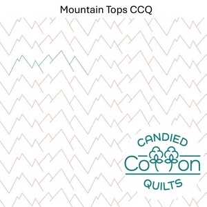 Mountain Tops - Digital Longarm Quilting Design for Edge to Edge Pantograph