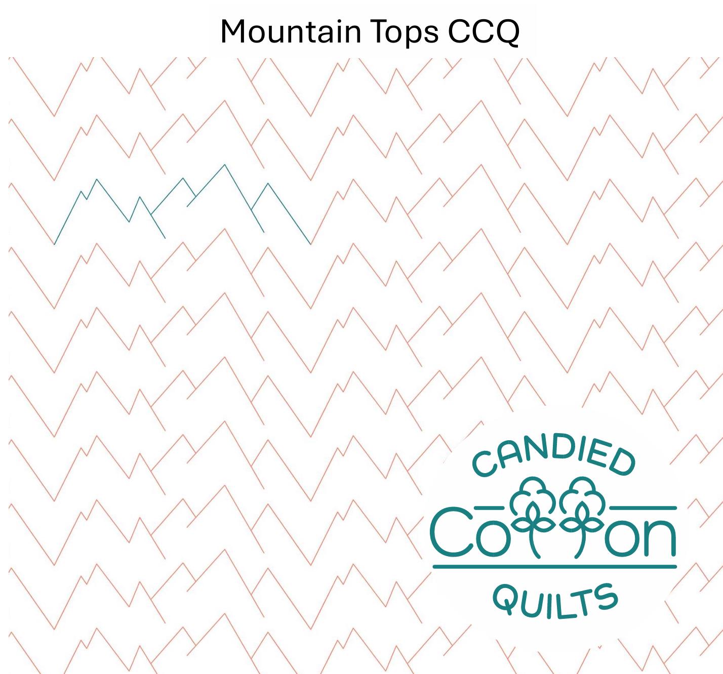 Mountain Tops - Digital Longarm Quilting Design for Edge to Edge Pantograph