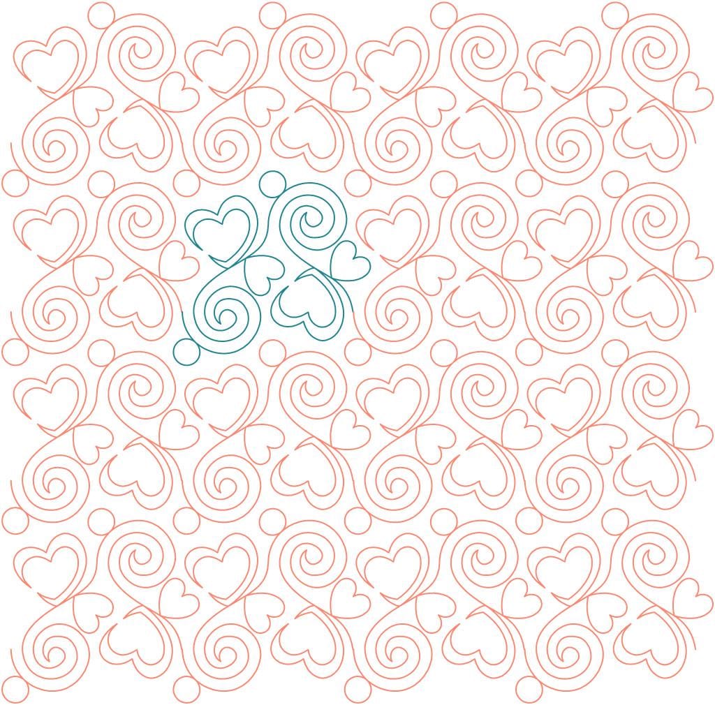 Heart Swirl - Digital Longarm Quilting Design for Edge to Edge ...