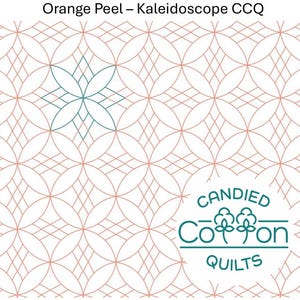 Orange Peel - Kaleidoscope- Digital Longarm Quilting Design for Edge to Edge Pantograph