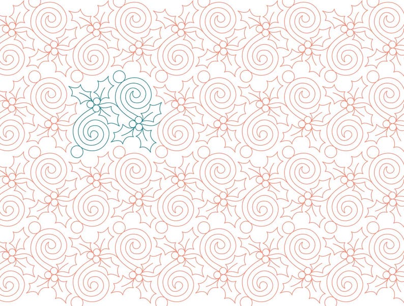 Holly Swirl - Digital Longarm Quilting Design for Edge to Edge ...