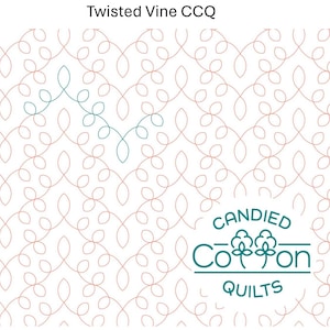 Twisted Vine - Digital Longarm Quilting Design for Edge to Edge Pantograph