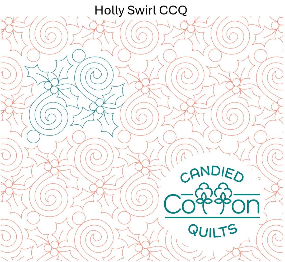 Holly Swirl - Digital Longarm Quilting Design for Edge to Edge ...