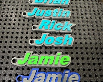 Custom 3D Printed Name Keychain