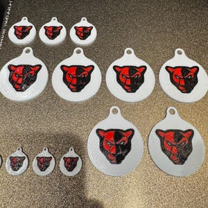 Personalized Sports Earrings, Keychains, & Bag Tags, 3D Printed PETG Design image 3