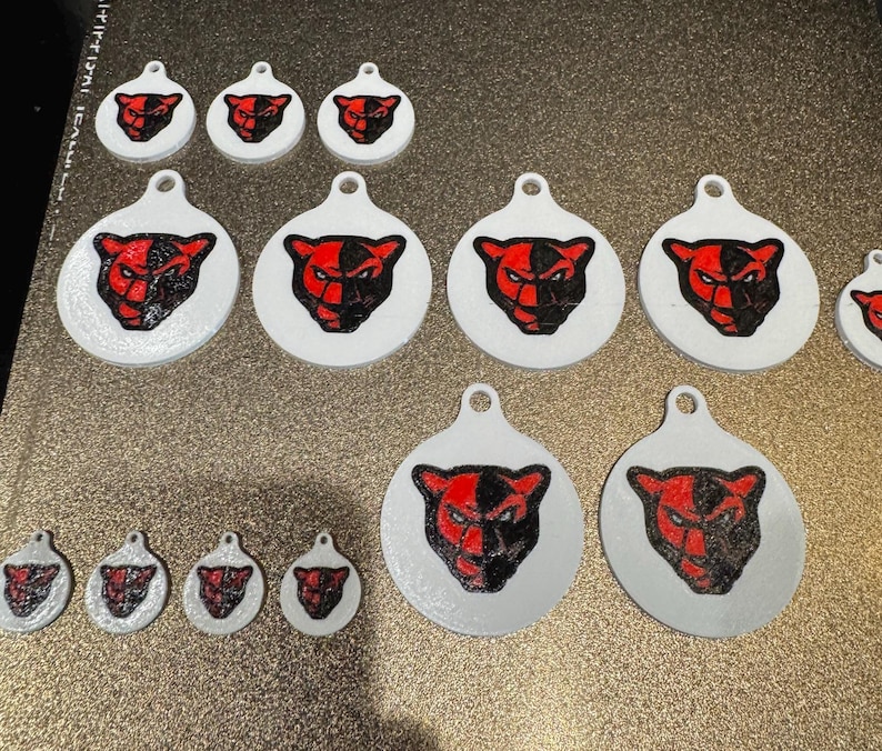 Personalized Sports Earrings, Keychains, & Bag Tags, 3D Printed PETG Design image 3