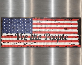 Organizador de herramientas US General Serie 3 de 56" y 72" con diseño personalizado de la bandera "We The People" envejecida.
