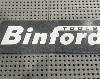 Letrero magnético para caja de herramientas de Binford