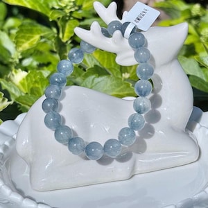 Blue Rabbit Hair Rutilated Quartz Bracelet, Natural Quartz (9.4mm+)