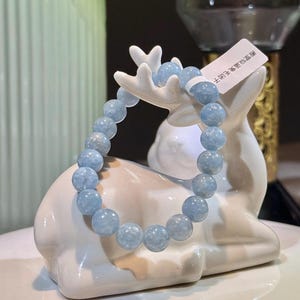 Blue Rabbit Hair Ball Rutilated Quartz Beaded Bracelet｜Top-Tier (8.6/9.7mm+)