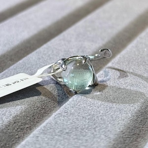 Emerald Phantom Quartz Spinner Silver Ring (8.7mm+)