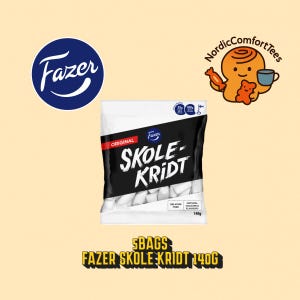 5 x Fazer Skolkritor 140g – Salty Licorice Chalk Sticks