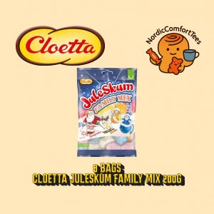 8 x Juleskum Family Mix 200g – Swedish Christmas marshmallow mix