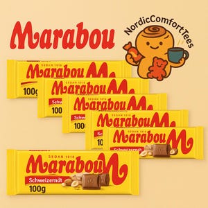 Marabou Schweizernöt — 5 × 100 g Bars, Milk Chocolate with Hazelnuts (17%) | Swedish Candy