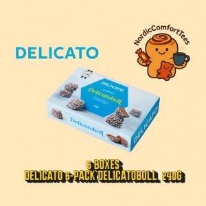 6 bolitas de chocolate sueco con coco (paquete de 6, 240 g)
