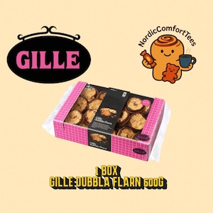 1 caja de Gille Dubbla Flarn de 600 g: chips de avena dobles suecos rellenos de cacao