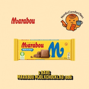 5 x Marabou Mjölkchoklad 160g – Classic Swedish Milk Chocolate Bars