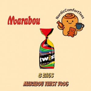8 x Marabou Twist 145 g - Assortiment cadeau de sachets de chocolat suédois