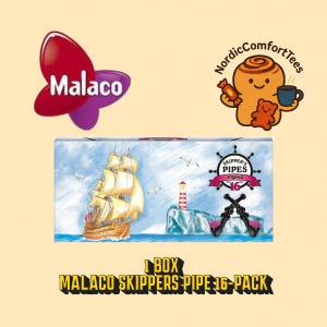 Swedish Candy Malaco Skippers pipe 16-pack box - 272g - Licorice Candy