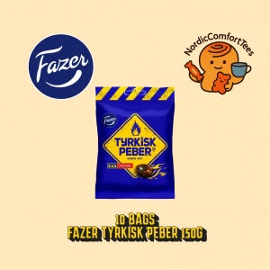 10 x Fazer Tyrkisk Peber 150g – Hot Salty Licorice Hard Candy