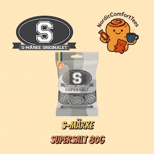 S-Märke Original Supersalt 80g – Swedish Super Salty Licorice Candy