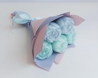 Candle bouquet - Flower candles - Candle bouquet - Made from 100% beeswax - Flower candle - Handmade candles - Candles