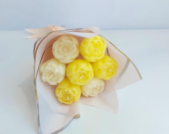 Candle bouquet - Flower candles - Candle bouquet - Made from 100% beeswax - Flower candle - Handmade candles - Candles