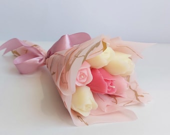 Tulips - Candle Bouquet - Flower Candles - Candle Bouquet - Made from 100% Beeswax - Flower Candle - Tulips - Handmade Candles