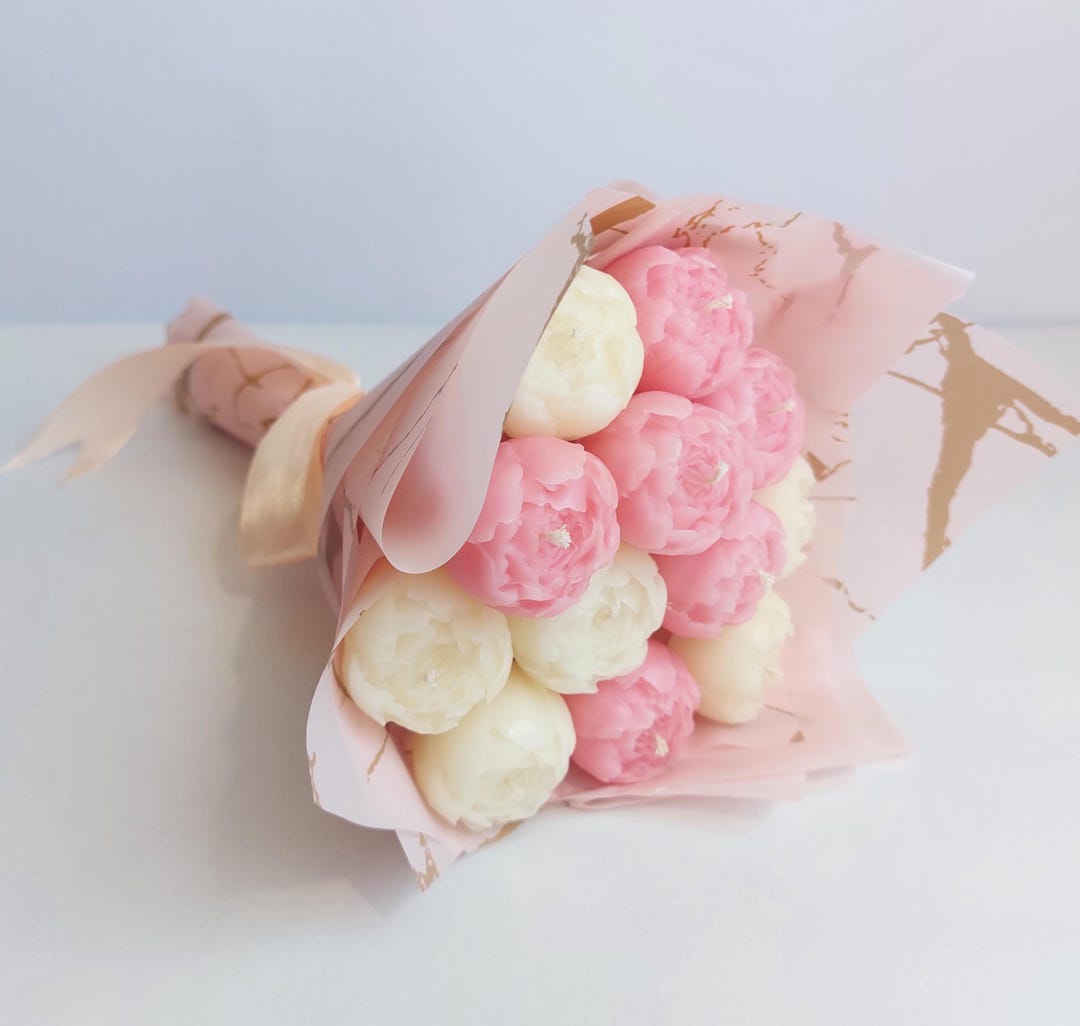 Bouquet de bougies - Bougies fleuries - Bouquet de bougies - Fabriqué à 100% en cire d'abeille - Bougie fleurie - Bougies artisanales - Etsy France
