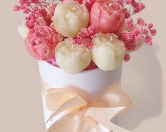 Flower box - Flower bouquet - Candle bouquet - Made from 100% beeswax - Flower candle - Candle bouquet - Handmade candles
