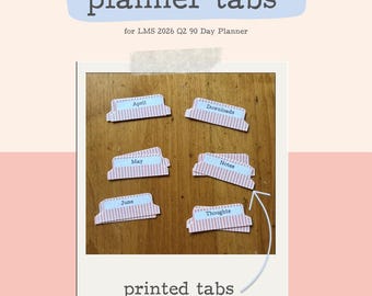 LMS 2026 Q2 Laminated Planner Tabs
