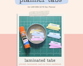 LMS 2026 Q3 Laminated Planner Tabs