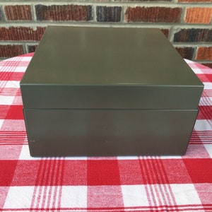 File Box, Vintage Gray Metal File Box, CWS #837