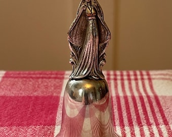 Reed e Barton Campana di Natale placcata in argento, uno dei 12 giorni di Natale, 9 dame che ballano