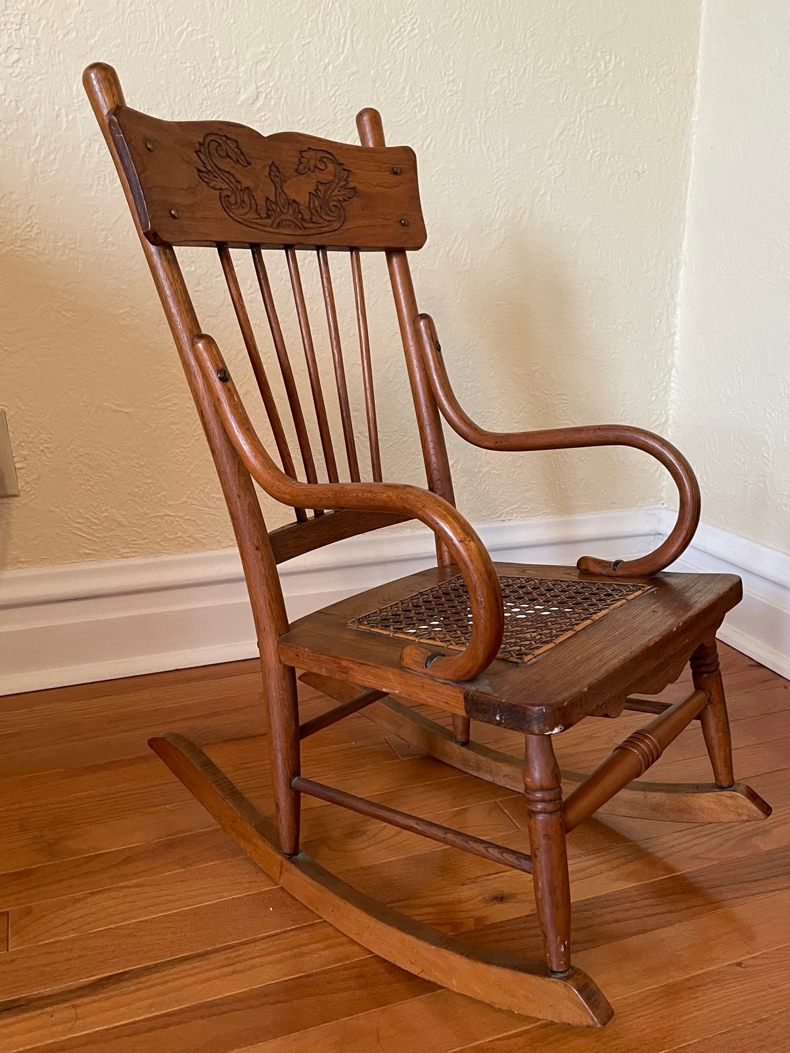 Childs oak rocking chair sale