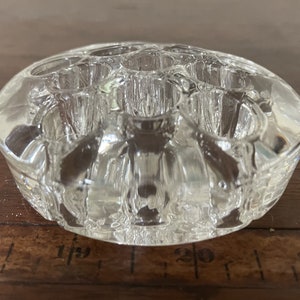 Flower Frog, Clear Glass Flower Frog, Vintage Flower Holder