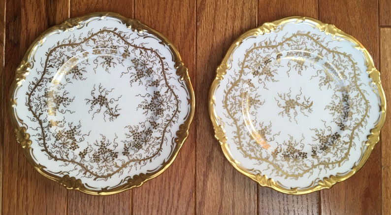 Gold Decorated Plate Pair of Royal Cauldon Bone China King/'s Plate made in England Plate