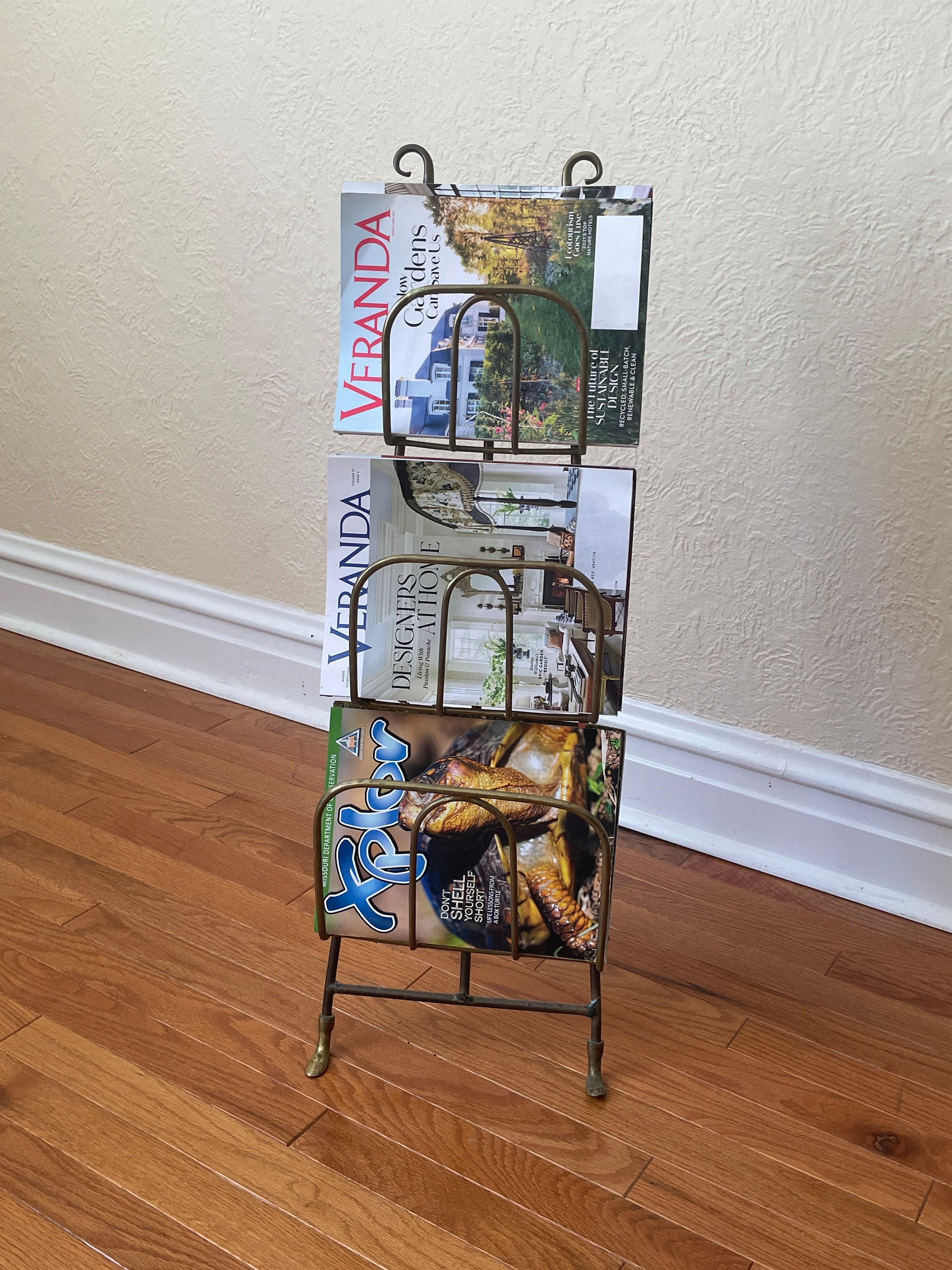 Vintage Solid Brass Three-tier Magazine Rack, Easel Style - Etsy