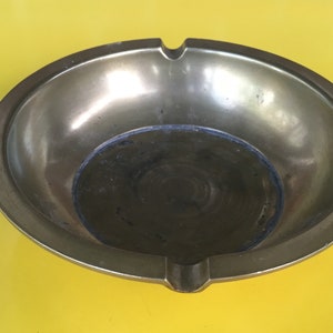 Brass, Classic Heavy Solid Brass Ashtray, vintage