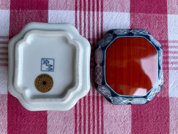 Porcelain Trinket Box, Imari Colors, made in Japa… - image 7