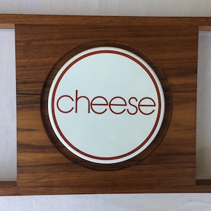 Mid Century Cheese Board, 1970s Cheese and Cracker Tray, Charcuterie Board