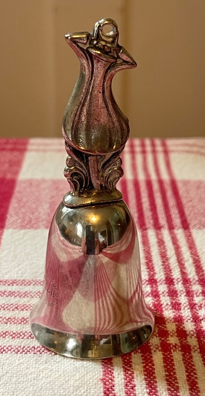 Reed and Barton Christmas Bell, Depicting One of the 12 Days of