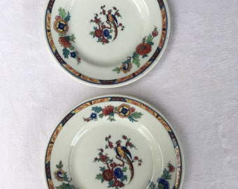 Restaurantware China Plates, Lamberton Scammell, Peacock, set of 2