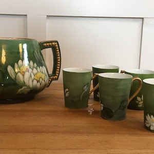 Lemonade Set, Antique Hand Painted Porcelain Lemonade Set, Limoges, France