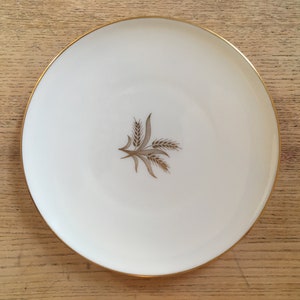 Lenox Wheat Bread and Butter Plate, Gold Back Stamp