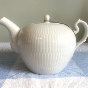 Wallendorf White Porcelain Teapot, made in Germany, Vintage