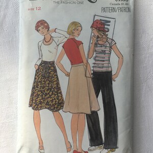 Butterick Pattern 4309, Wrap Skirt, Top, Pant Pattern, Retro Pattern