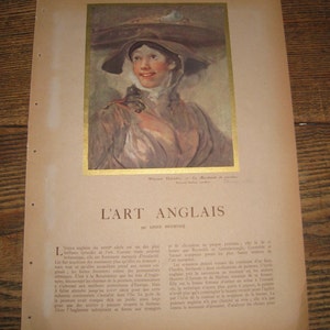 L&#39;ILLUSTRATION - L&#39;ART ANGLAIS (English Art)  French Magazine Article on English Art from the 1930s