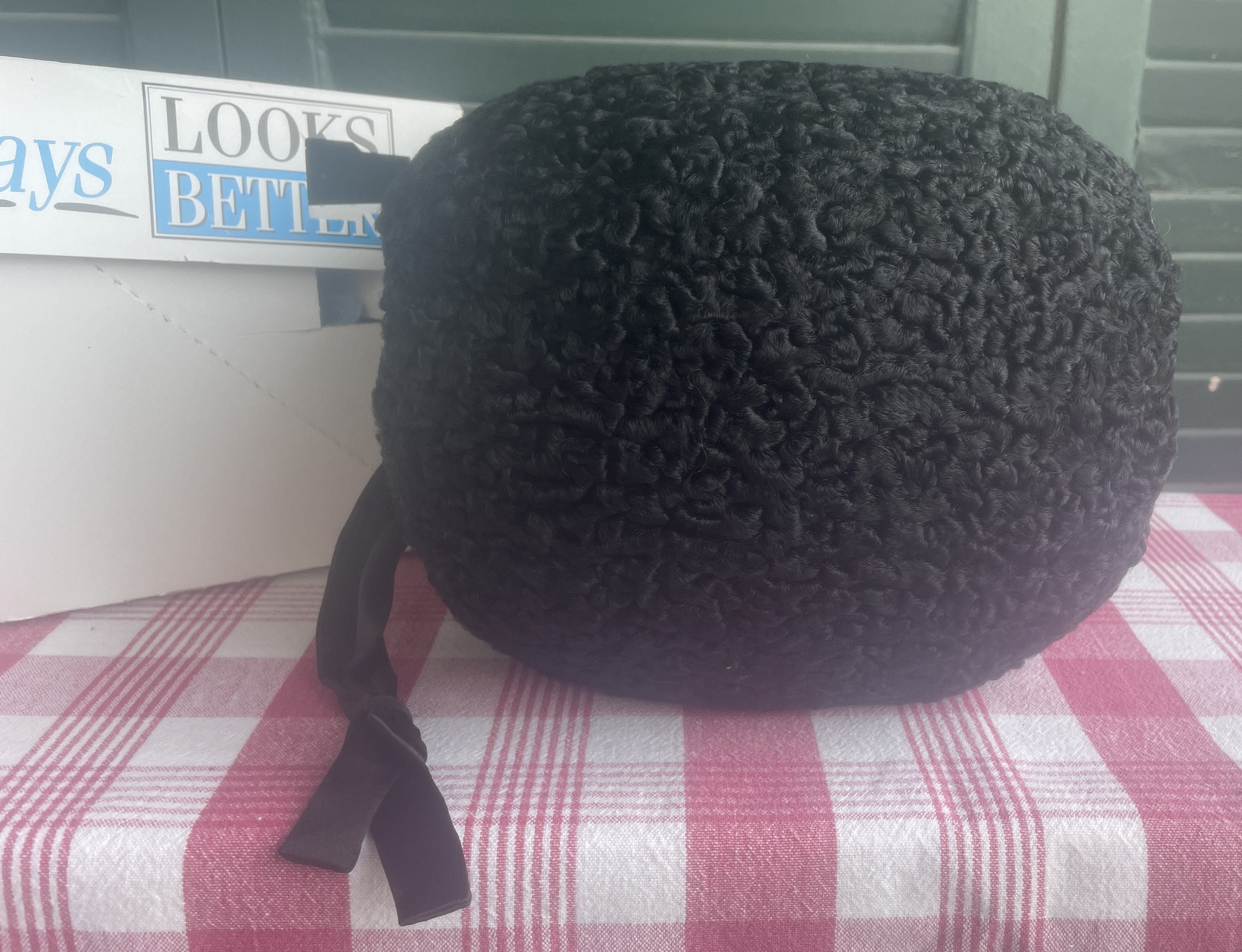 Black Muff, Black Persian Lamb Wool Muff, Leppertroos Fur Company, St